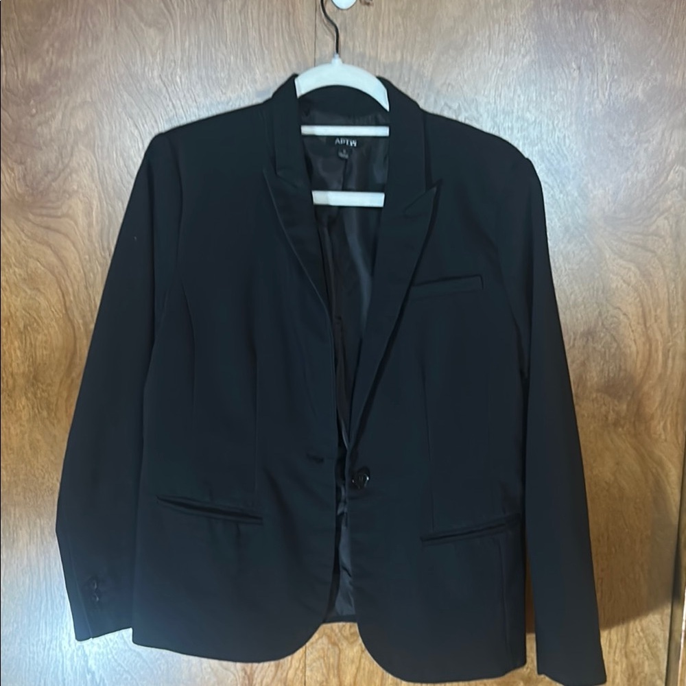Apt. 9 Black Tailored Blazer Professional Suit Jacket